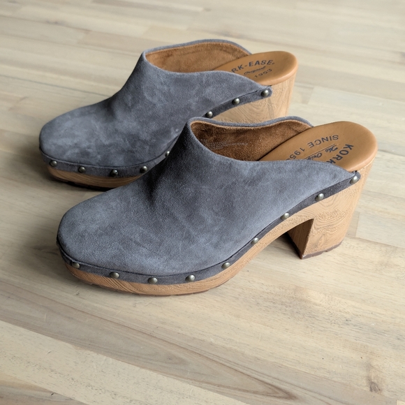 Kork-Ease Sudbury Clogs-Gray Suede (Sz 8) - Picture 1 of 9